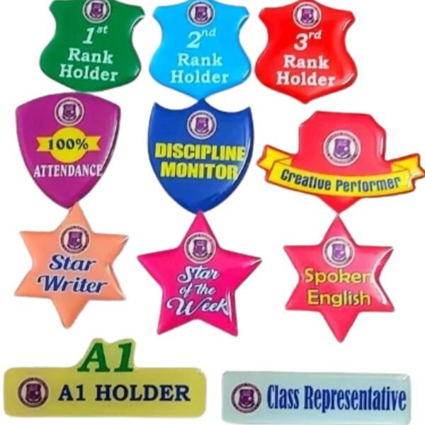 Multi Color Acrylic Badges